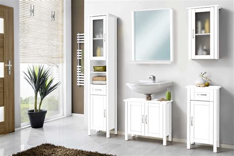 Un meuble 80 cm, une vasque et un miroir avec éclairage. Meuble haut de salle de bain contemporain blanc 1 porte Roza