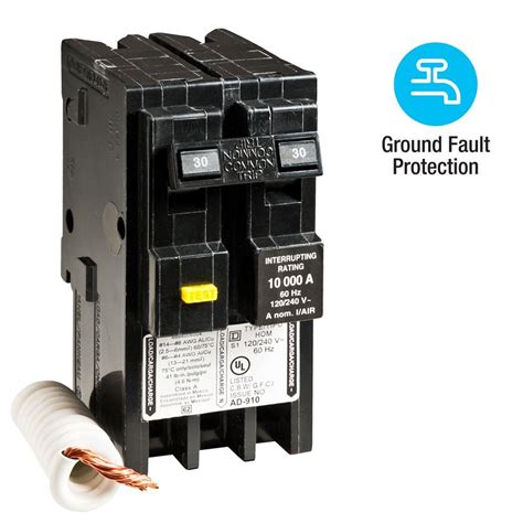 Square D Homeline 30 Amp 2 Pole Gfci Circuit Breaker Hom230gfic The