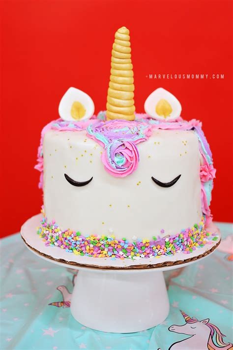 This easy birthday cake idea from little life of mine is brilliant. DIY Rainbow Unicorn Cake - Haley's 6th Birthday Party ...
