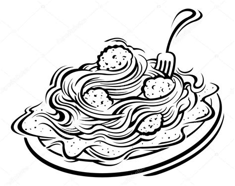 Illustration Of Spaghetti And Meatballs Stock Vector Image By