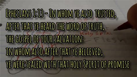 The Sealing Of The Holy Spirit Illustration With Bible Verses Youtube