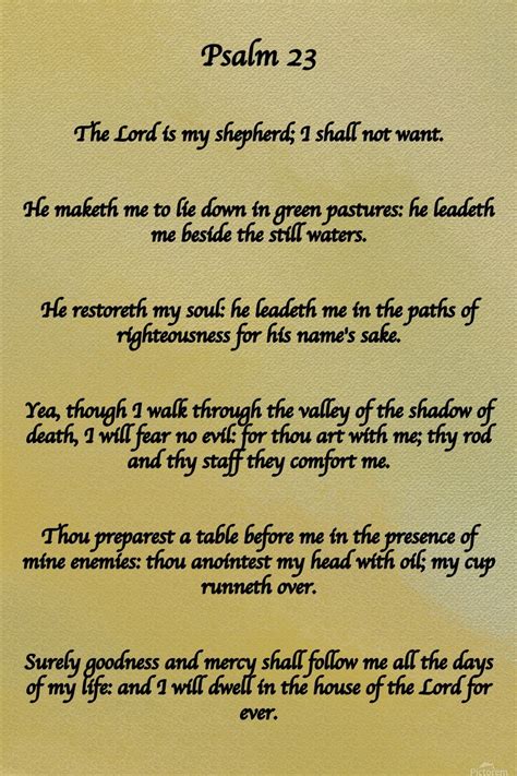 Psalm 23 P Scripture On The Walls Canvas