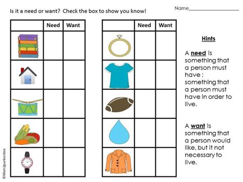 Simple center sorting activities to learn about basic primary economic