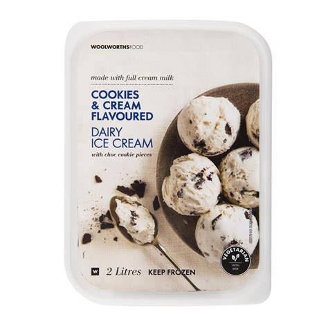 Cookies And Cream Flavoured Dairy Ice Cream 2 L Za