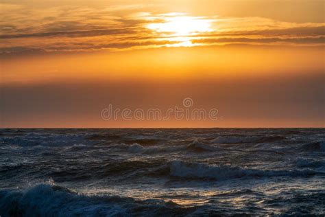 Stormy Sea At Sunset Time Stock Image Image Of Outdoor 152833827