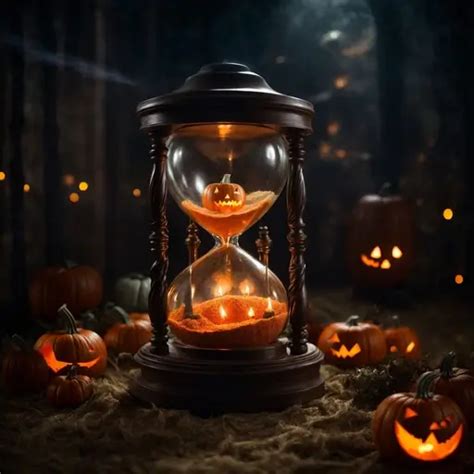 Counting Down The Eerie Moments Halloween Hourglass Decor