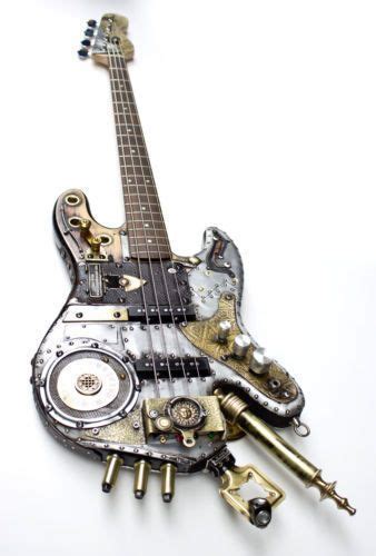 Steampunk Bass Guitar Bassguitar Steampunk Guitar Bass Guitar Guitar