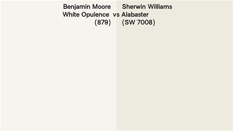 Benjamin Moore White Opulence 879 Vs Sherwin Williams Alabaster Sw