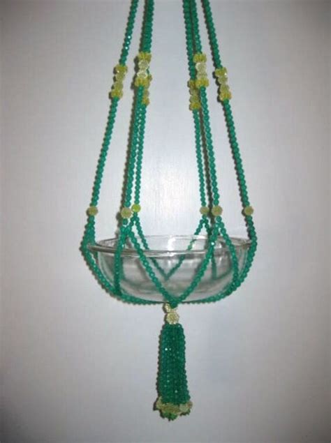 Beaded Hanging Plant Holder By Thefronthouse On Etsy
