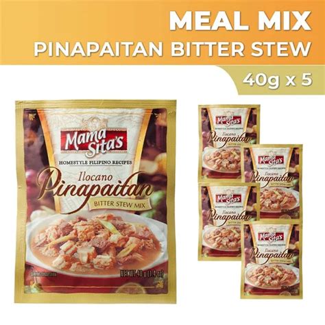 Mama Sitas Meal Mix Pinapaitan Bitter Stew 40g X 5 Lazada Ph