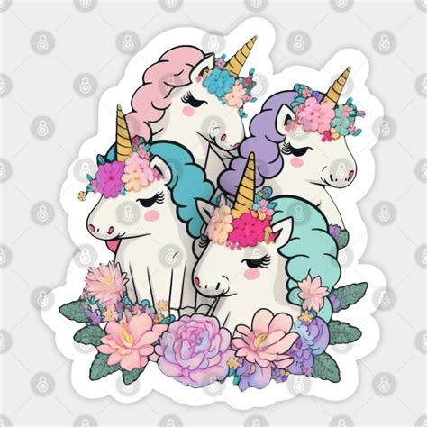 A Blessing Of Unicorns Unicorns Sticker Teepublic