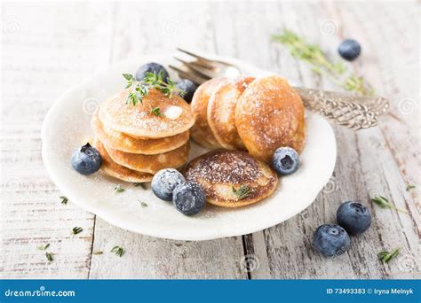 Dutch Mini Pancakes Called Poffertjes Stock Image Image Of Dutch