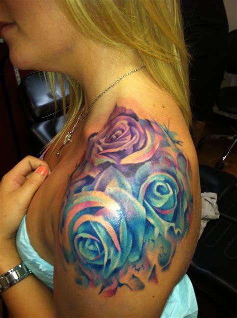 Amazing Watercolor Rose Tattoo Watercolor Rose Tattoos Shoulder Tattoo Tattoos