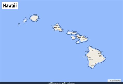 Scalablemaps Vector Map Of Hawaii Gmap Smaller Scale Map Theme