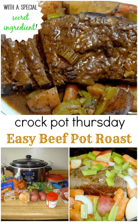 I made up the perfect crock pot roast in good ol' sir hamilton (my hamilton beach programmable insulated slow cooker). Easy Crockpot Beef Pot Roast