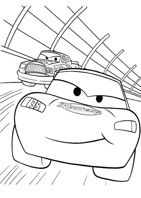 Desenho de Relâmpago McQueen a toda velocidade para colorir Tudodesenhos