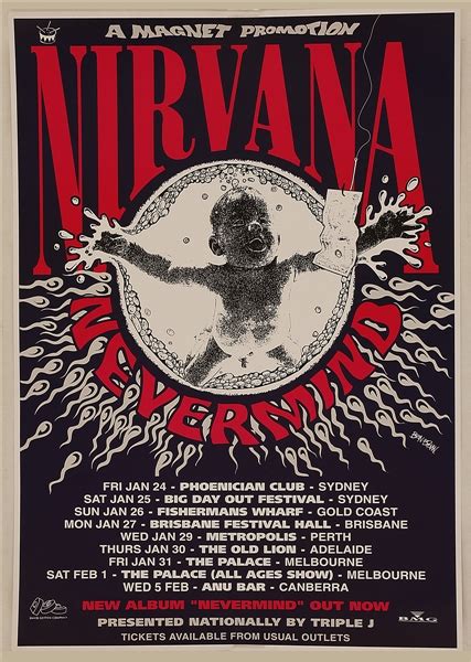 Lot Detail Nirvana Nevermind Original Australian Tour