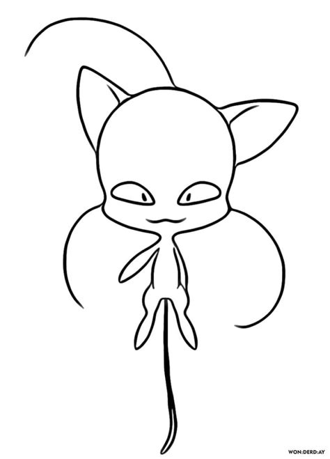 Coloring Page Kwami Miraculous Ladybug And Cat Noir Print Free Coloring Home