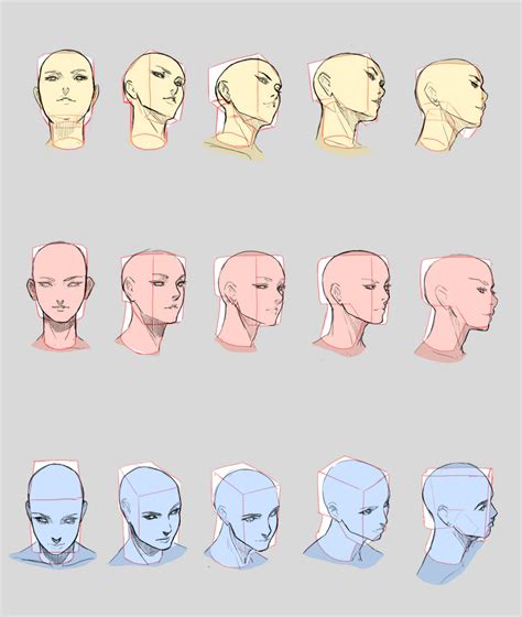 Drawing Heads In Perspective Practice By Vibratix On Deviantart
