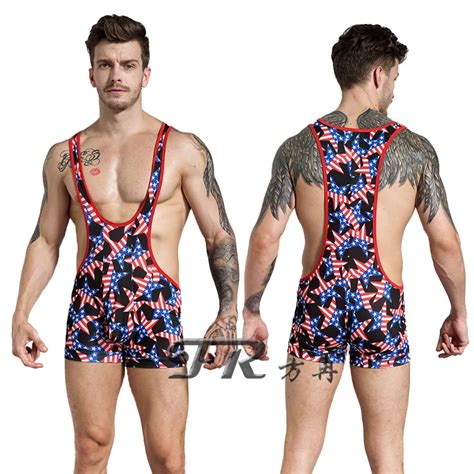 One Piece Lingerie Swimwear Bodysuit One Piece Swimsuit Bathing Suit Men Wrestling Singlet In