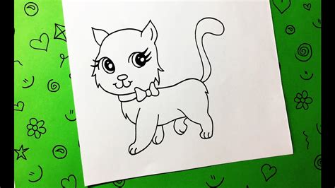 Cómo Dibujar Un Gato Paso A Paso Fácil Y Rápido How To Draw A Cat