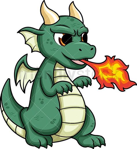 As a person who struggled throughout elementary and high school, i like to explore more effective ways of teaching. Cute Dragon Breathing Fire Cartoon Vector Clipart ...