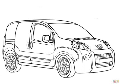 Peugeot Bipper Coloring Online Super Coloring
