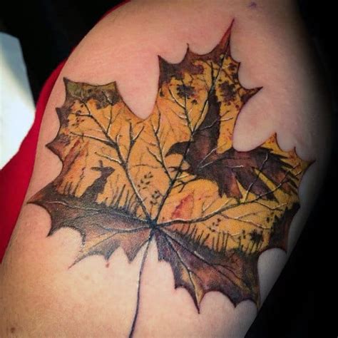 50 Fall Tattoos For Men Autumn Ink Design Ideas