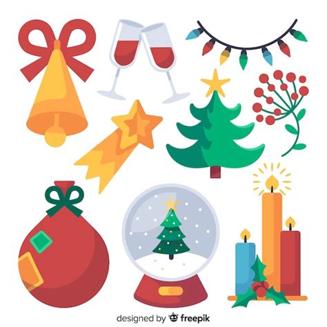 Free Vector Christmas Decoration Elements Pack