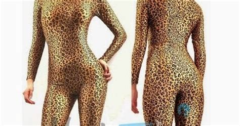 Nawtyfox Sexy Leopard Animal Cheetah Cat Woman Mock Neck Unitard
