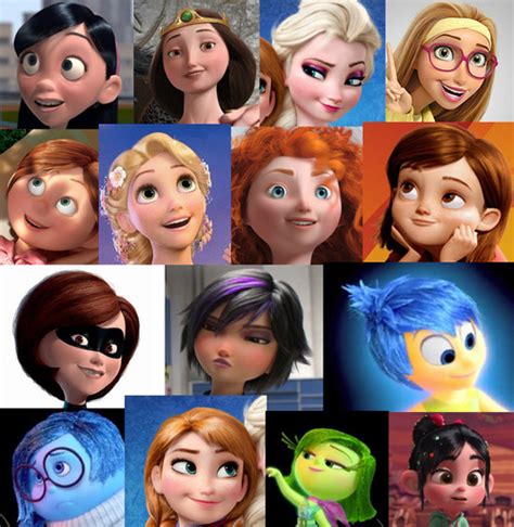 Goodread Every Female Character In Every Disney Pixar Animated Movie From The Past Decade