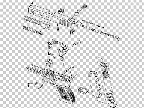 Glock 19 Exploded View Drawing 克拉克42 Firearm Png Clipart Angle Auto