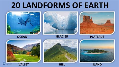 20 Landforms Of Earth Gk Mykidstv Youtube