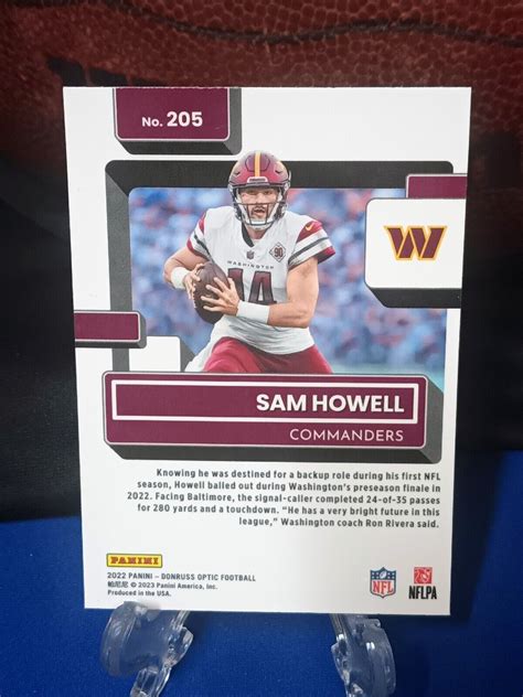 2022 Donruss Optic Sam Howell Rated Rookie 205 Card Ebay