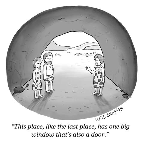 New Yorker Cartoons Big Windows The New Yorker Caveman Cartoon