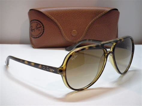 Authentic Ray Ban Rb 4125 Cats5000 710 51 Tortoise Brown Aviator Sunglasses 210