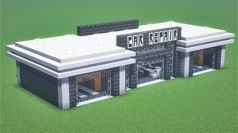 How To Build A Autocar Repair Garage Minecraft Tutorial Youtube