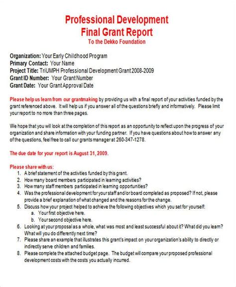 Funding Report Template Templates Example Templates Example