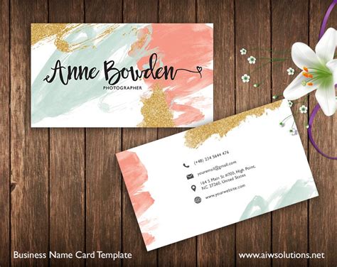 You'll want to follow the directions of your business card template and printer, but the. Name Card Template ~ Business Card Templates ~ Creative Market