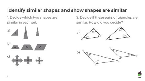 Identify Similar Shapes And Show Shapes Are Similar