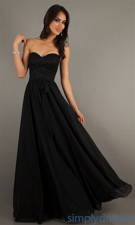 Long Black Strapless Prom Dresses Dress Ty