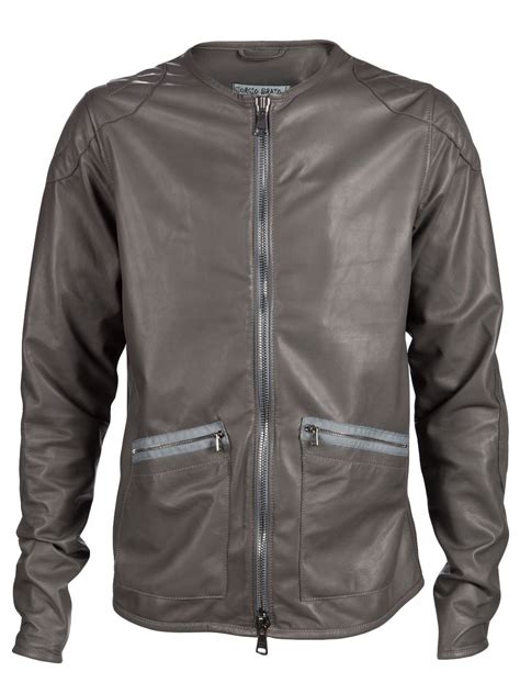#10 or 10mm is quite heavy & used for tents, screen porches, sail covers. Motorcycle jacket in grey from Giorgio Brato. This leather ...