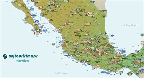 Mytouristmaps Com Interactive Travel And Tourist Map Of Mexico
