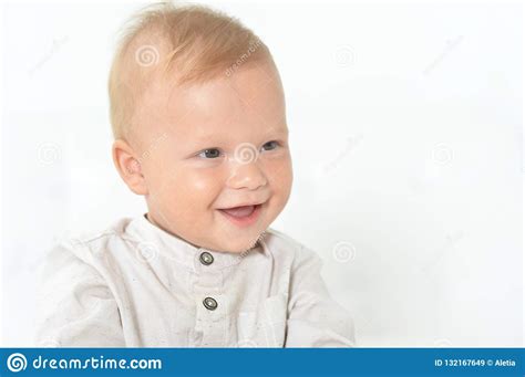 Portrait Of A Beautiful Cute Baby Boy Stock Image Image Of Relax