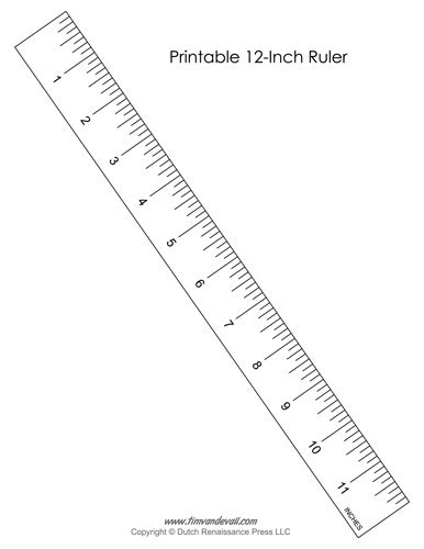 Printable 12 Inch Ruler Tims Printables