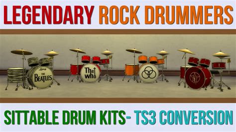 My Sims 4 Blog Ts3 Drum Kits Conversions By Ironleo78