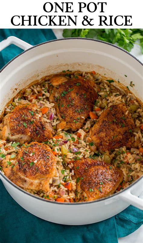 One Pot Chicken Thighs And Rice AriaATR Com