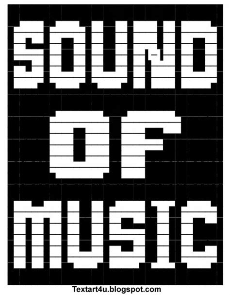 Copy the arrow symbol from the list above, paste it into the text to direct the reader in the directions you give. Sound Of Music Copy Paste ASCII Text Art | Cool ASCII Text ...
