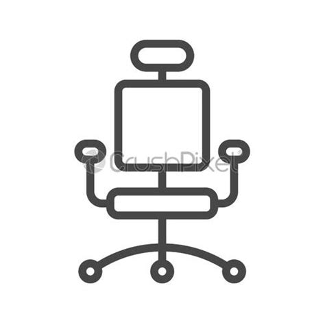 Office Chair Icon Stock Vector Crushpixel