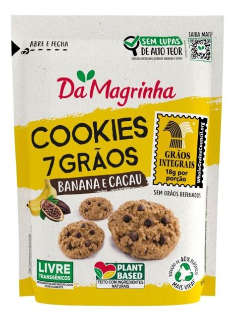 Biscoito Grãos Morango e Cacau g Da Magrinha INTEGRAL Alimentação Integral